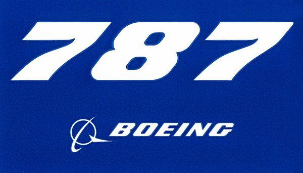 Blue Plane Logo - BOEING 787 BLUE PLANE STICKER.75 x 2.25