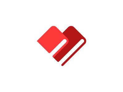 Red Book Logo - Book lovers mark | Smart Logos | Logo design, Logos, Logo inspiration