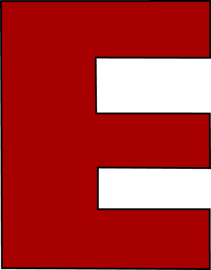 Red Capital E Logo - Red E Clipart