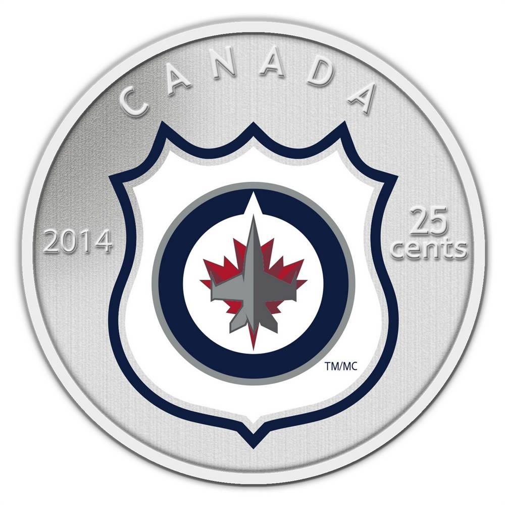 Jets Hockey Logo - 25c 2014 NHL Coin and Stamp Gift Set Winnipeg Jets | Royal Canadian ...