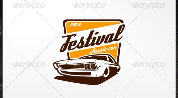 Retro Automotive Logo - High Quality PSD AI Retro & Vintage Logo Templates. Web