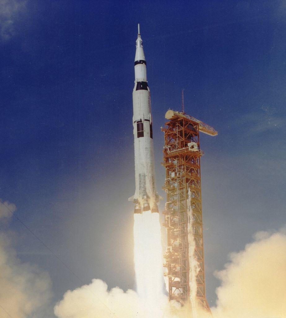 Saturn V NASA Logo - Apollo 11 Launched Via Saturn V Rocket. Full Description: T
