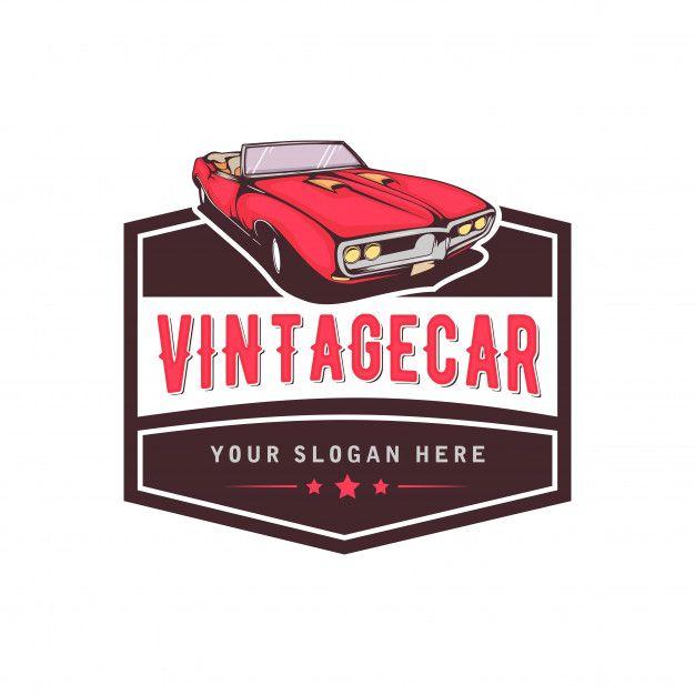 Retro Automotive Logo - A template of classic or vintage or retro car logo design Vector ...