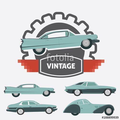Retro Automotive Logo - Vintage Car Logo service automitive Retro Car logo for Repair