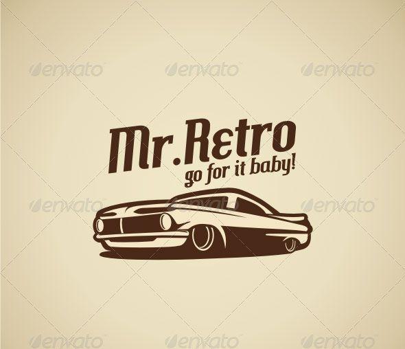 Retro Automotive Logo - High Quality PSD AI Retro & Vintage Logo Templates. LOGOS. Logo