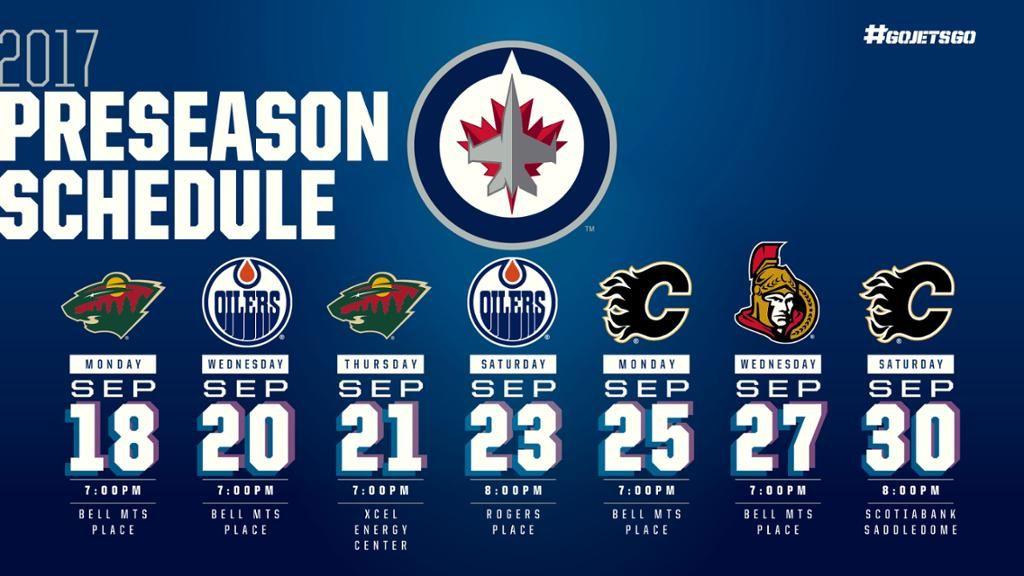 Jets Hockey Logo - Jets announce 2017 pre-season schedule