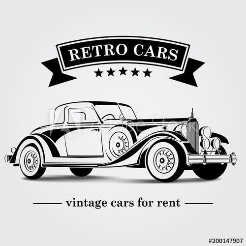 Retro Automotive Logo - Retro Car Logo Abstract Lines. Vector illustration - Buy this stock ...