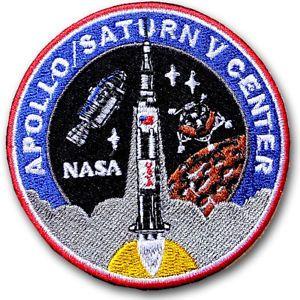 Saturn V NASA Logo - Nasa Apollo Saturn V Center Patch Iron On Sew Astronaut Logo Moon ...