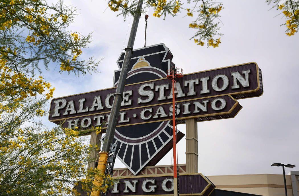 Palace Station Logo - Palace Station starts to dismantle iconic train marquee — VIDEO ...