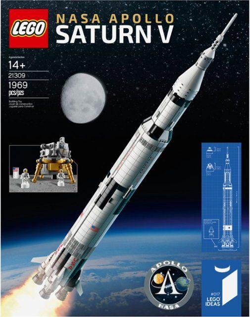 Saturn V NASA Logo - LEGO Ideas NASA Apollo Saturn V Building Set 21309 6197232 - Best Buy