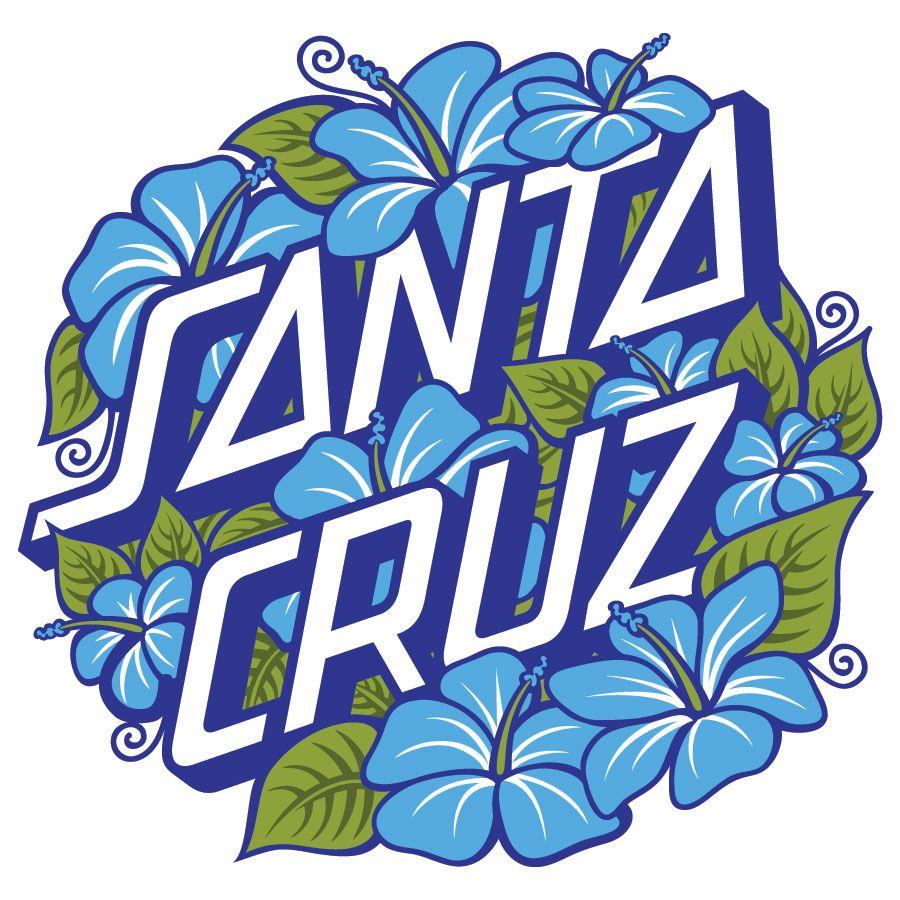Santa Cruz Logo - Decal Santa Cruz Hibiscus Dot Sticker