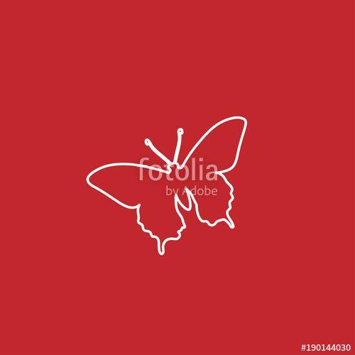 Internet Butterfly Logo - butterfly icon isolated on background. Modern flat pictogram ...
