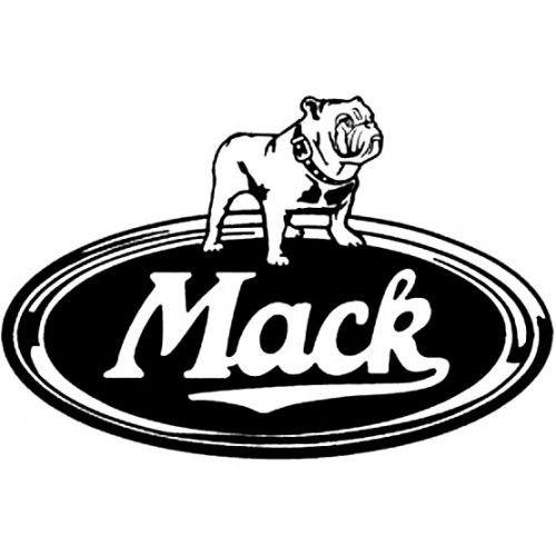 Old Mack Logo - Mack logo B&W Oval Sticker -