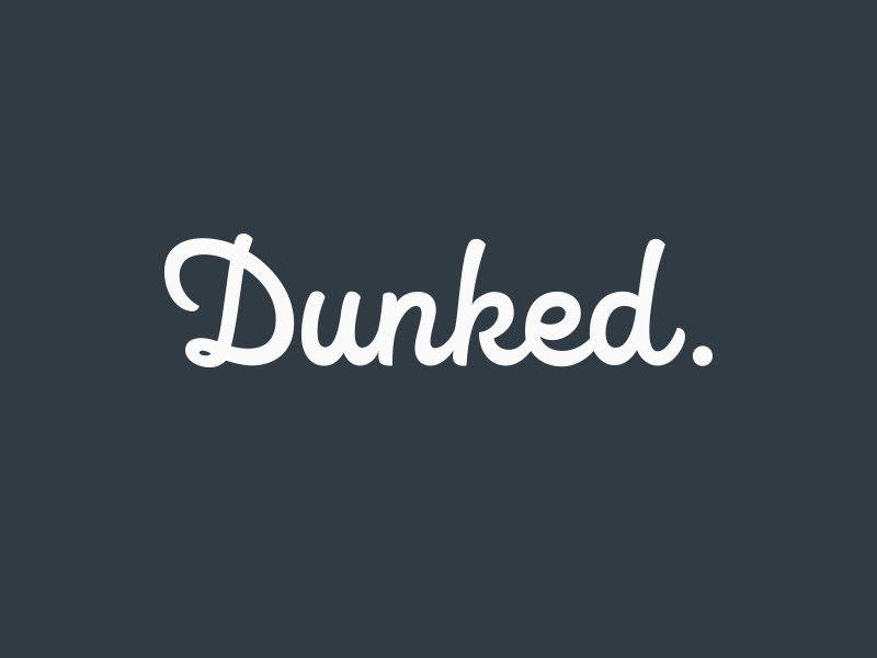 Cursive Logo - typography rounded bold cursive font looks like the Dunked