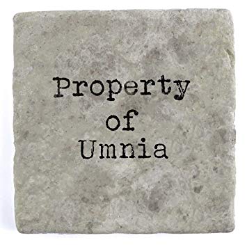 Umnia Company Logo - Property of Umnia Marble Tile Drink Coaster: Amazon.co.uk