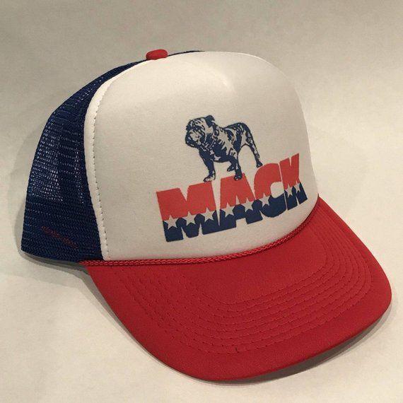 Old Mack Logo - Vintage Mack Trucks Trucker Hat Old Bulldog Logo Snapback