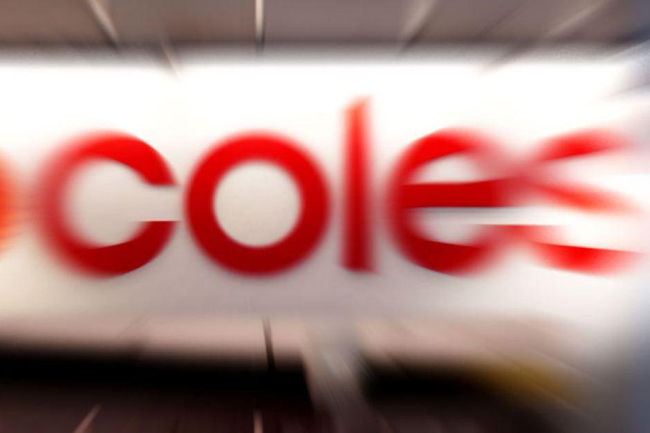 Red Supermarket Logo - Coles supermarket logo. (Australian Broadcasting Corporation)