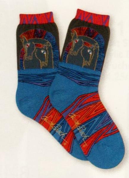 Horse Laurel Logo - Laurel Burch Loving Horses Socks