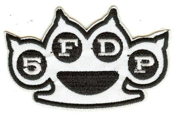 5FDP Logo - Five Finger Death Punch Iron On Patch White 5FDP Logo