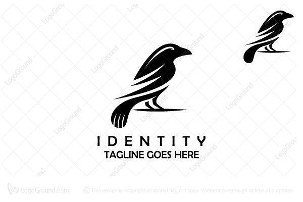 Raven Bird Logo - Exclusive Logo 78539, Raven Crow Logo | LOGOS FOR SALE | Crow logo ...