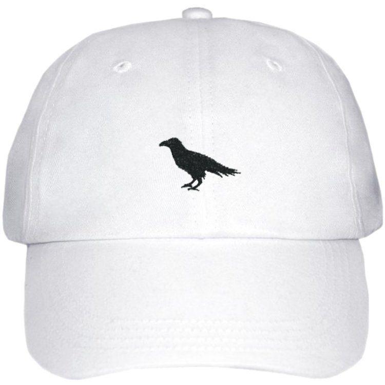 Raven Bird Logo - WHITE RAVEN BIRD CAP | RAVEN