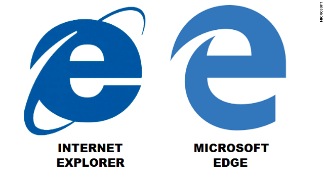 Internet- Browser Logo - The new Microsoft Edge browser logo looks like...
