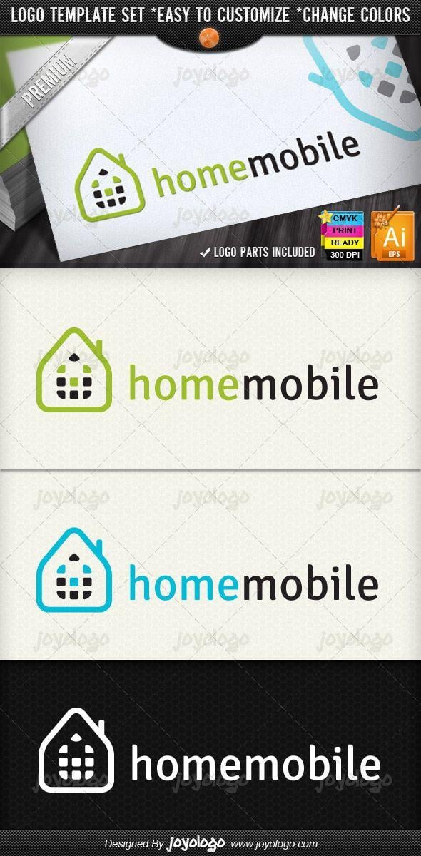 Mobile Home Logo - Smart Phone Networking Home Mobile Logos | Designs Templates Marketplace