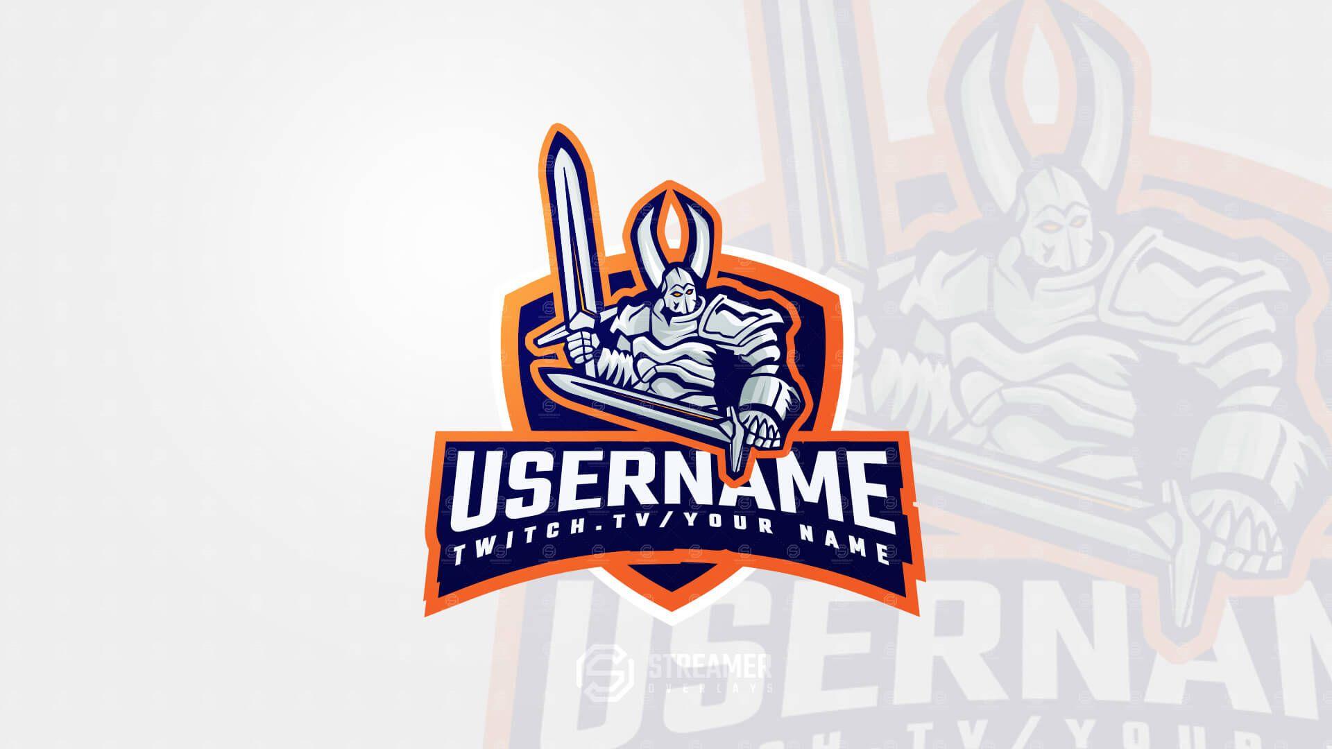 Streamer Logo - Premade eSports Knight Logo For sale only at Streamer Overlays