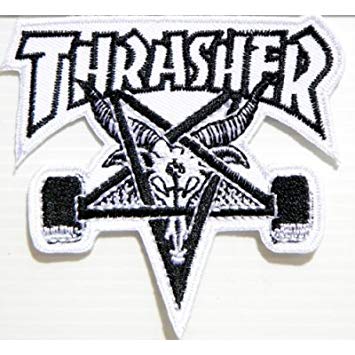 Skate Force Logo - Amazon.com: THRASHER SKATEBOARD Skate Goat Logo Sew Embroidered Iron ...