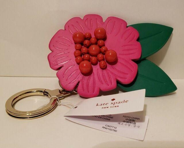 FOB Flower Logo - Kate Spade 1kru0330 Majorelle Flower Keychain Key Fob Bag Charm Pink ...