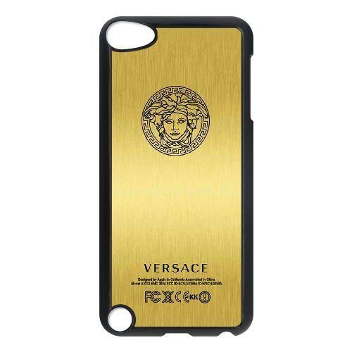 Gold Phone Logo - Ipod 5 Cell Phone Case black Versace Brand Logo Custom Phone Cover ...