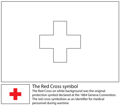 Printable Red Cross Logo - Red Cross Symbol coloring page