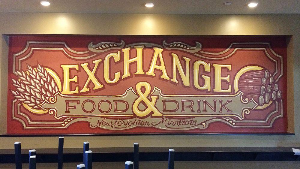 Bat Food and Drink Logo - Exchange Food & Drink Murals — Adam Turman