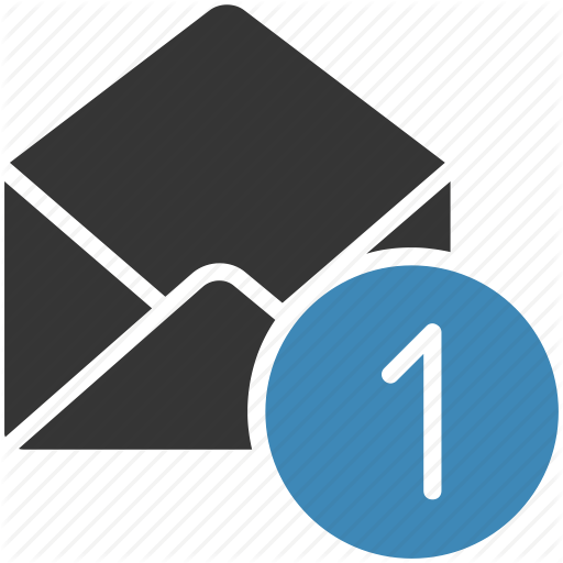 Email Notification Logo - Email, envelope, letter, mail, message icon, notification, one icon