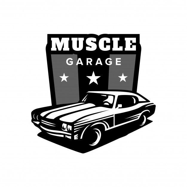 Car Garage Logo - Muscle car garage logo Vector | Premium Download