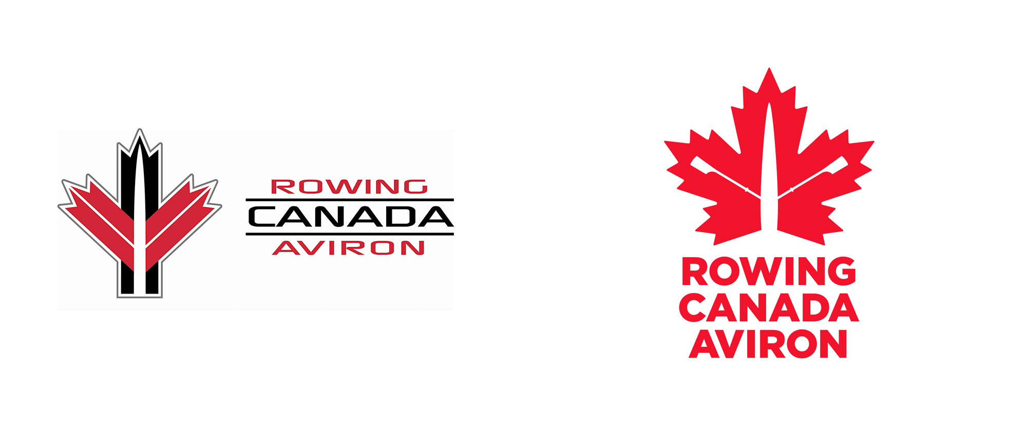 Red Canadian Leaf Logo - Brand New: New Logo for Rowing Canada Aviron by They