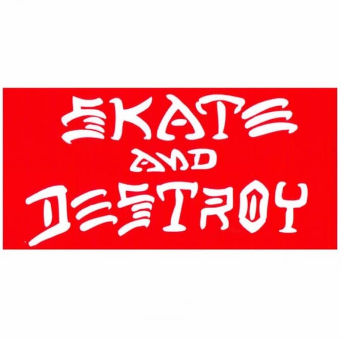 Skate and Destroy Logo - Thrasher Skate And Destroy Skateboard Sticker