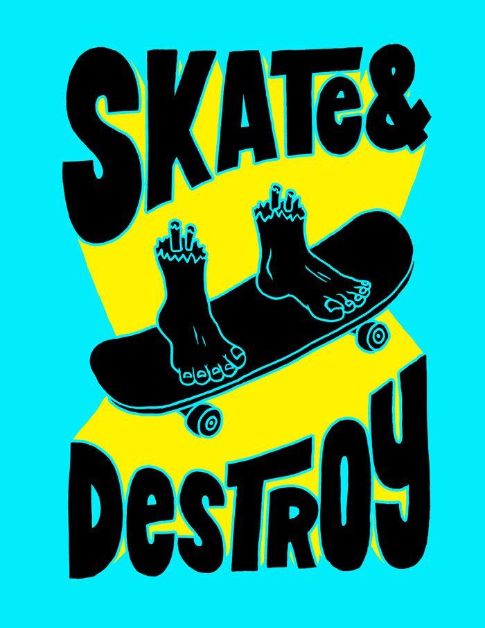 Skate and Destroy Logo - 5/7: Skate & Destroy by Jay Roeder, freelance illustration, hand ...