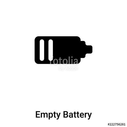 Empty Battery Logo - Empty Battery icon vector isolated on white background, logo concept ...