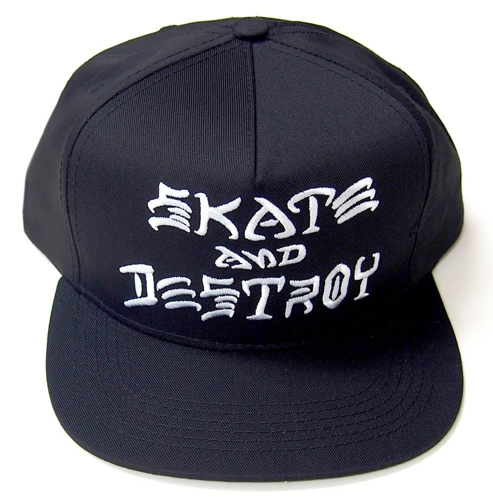 Skate and Destroy Logo - dragtrain: SKATE AND DESTROY SNAPBACK embroidery logo snapback