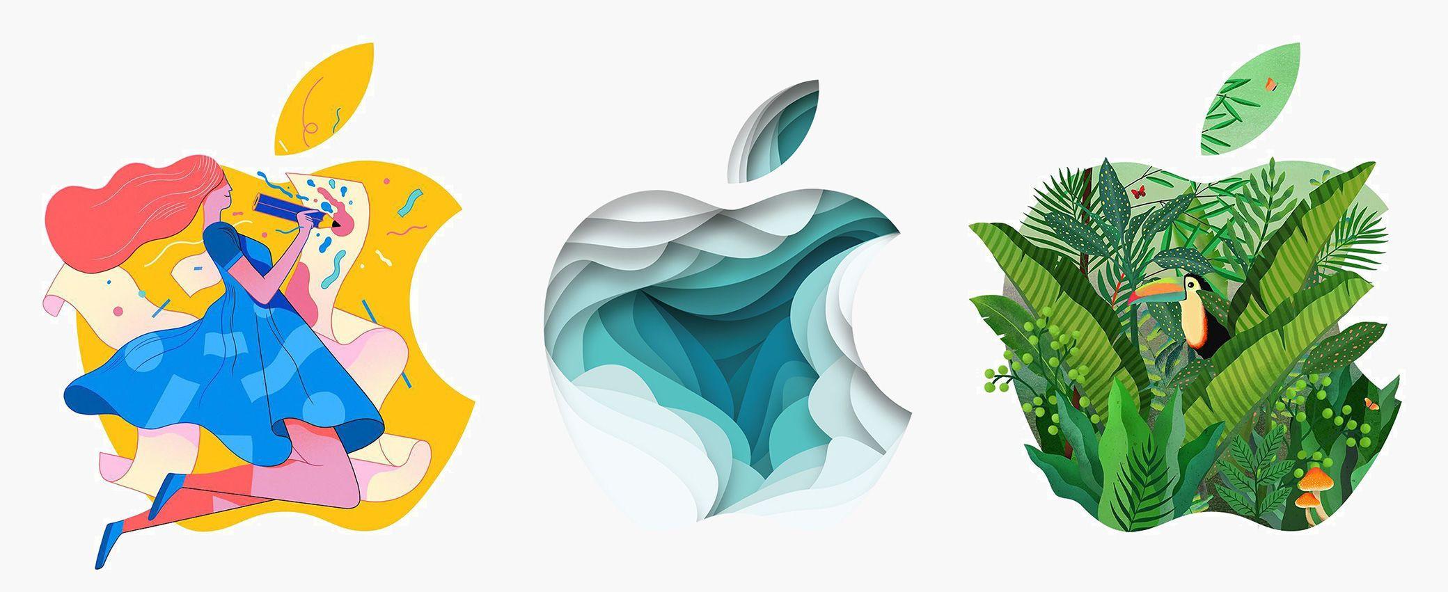 New Apple Logo - These artists reimagined the Apple logo for the new iPad Pro launch ...
