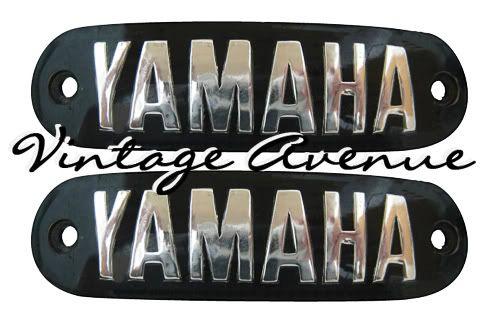 Vintage Yamaha Logo - NOS YAMAHA YL1 YL2 YL3 FS1 YG5 L5T HS1 FUEL TANK EMBLEM 1PAIR | eBay