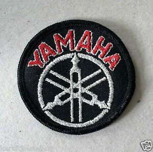 Vintage Yamaha Logo - Vintage Sew On Patch Yamaha Logo Black Round