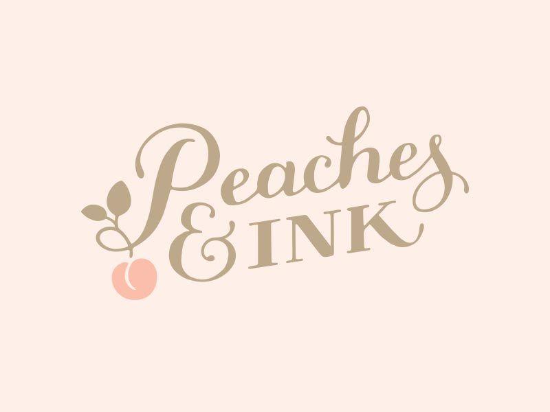 Peaches Logo - Logo for Peaches & Ink by Lauren Harring | Dribbble | Dribbble