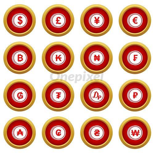 Red Circle Auto Logo - Currency icon red circle set - 4109401 | Onepixel