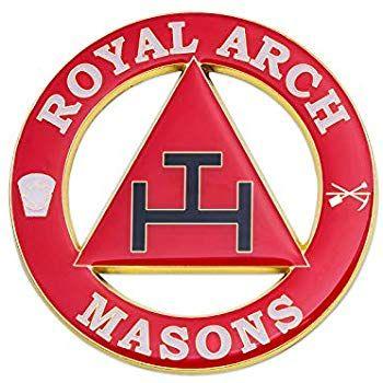 Red Circle Auto Logo - Amazon.com: Royal Arch Round Red Masonic Auto Emblem - 3
