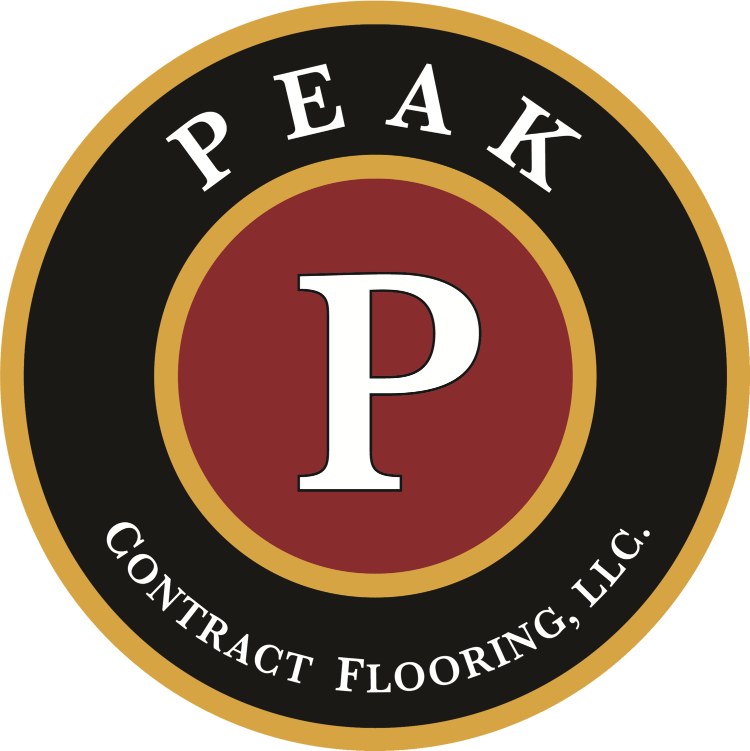 Red Circle Auto Logo - Peak Contract Flooring, LLC
