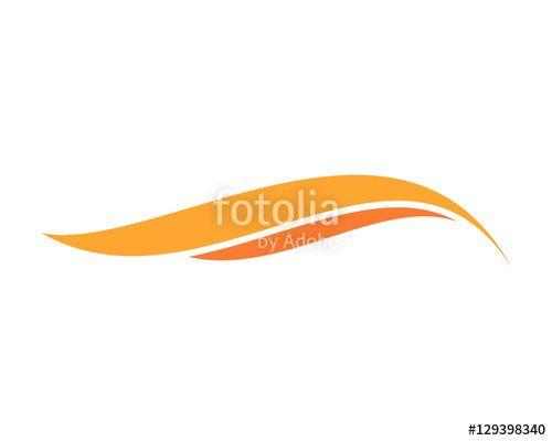 Orange Curve Logo - Simple Curve Wing Shape
