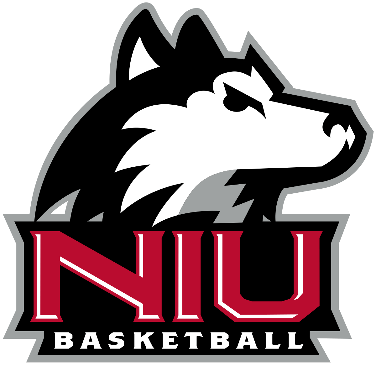 Red and White Basketball Logo - Northern Illinois Huskies men's basketball