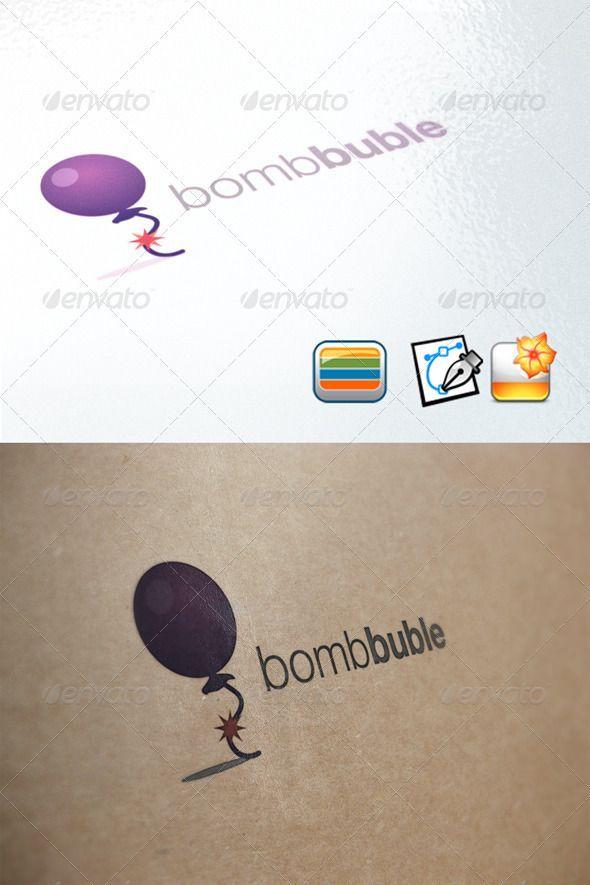 Companies with a Bomb Logo - Vector Logo of a buble and it looks like a bomb Could be used for ...